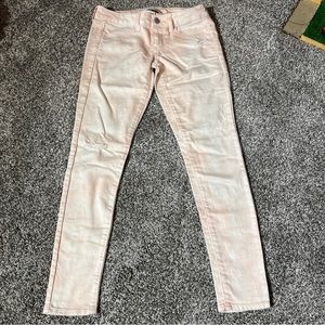 American Eagle  Stretch Jegging Pale Pink Size 2 Skinny Distressed